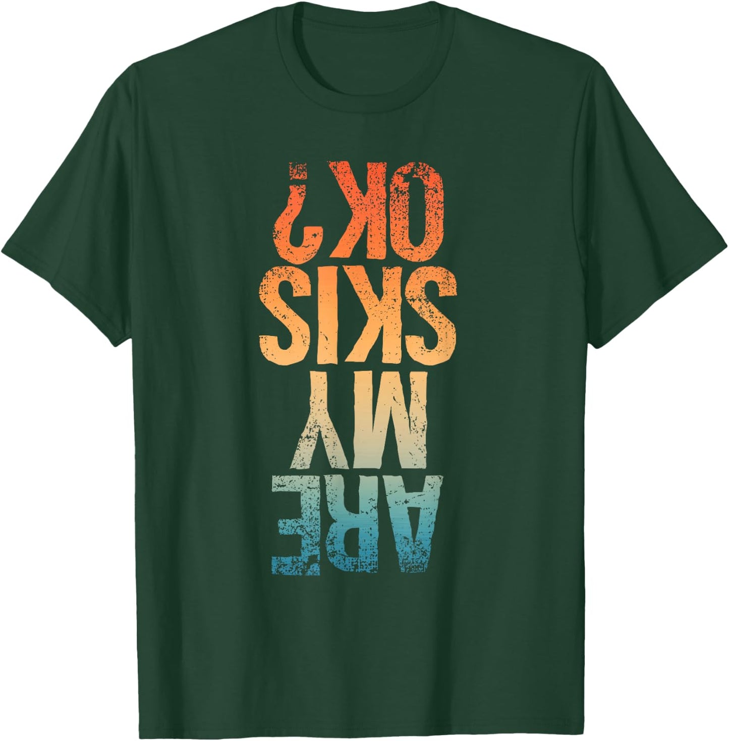 Funny Ski Design Women Kids Boys Girls Skiing Lover T-Shirt - T-Shirt | Forest