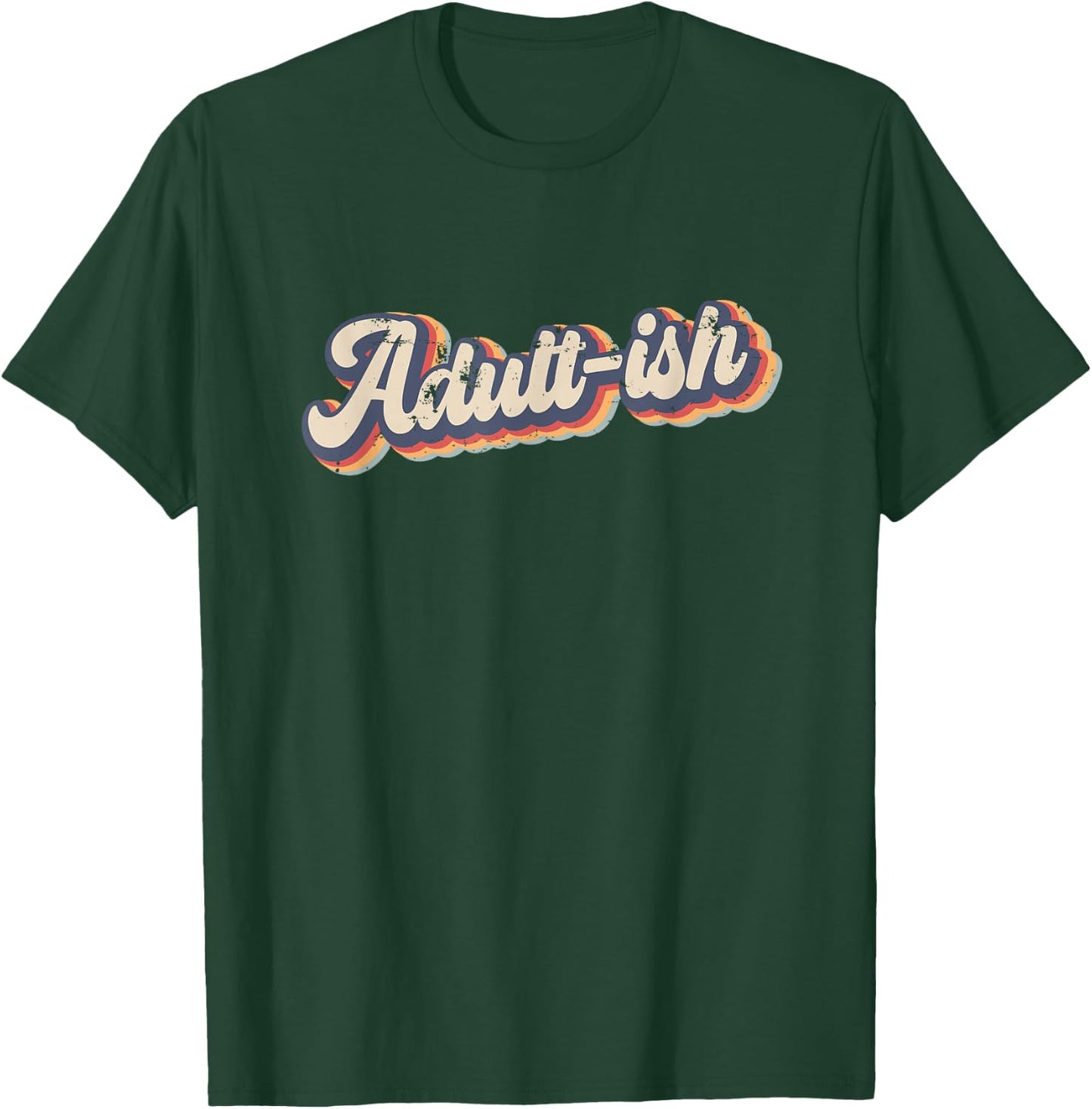 Adult-ish 18th Birthday Vintage Rainbow T-Shirt - T-Shirt | Forest