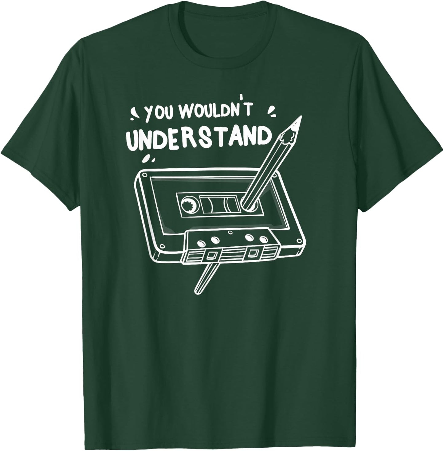 Never Forget Cassette Tape Gift Old School T-Shirt - T-Shirt | Forest