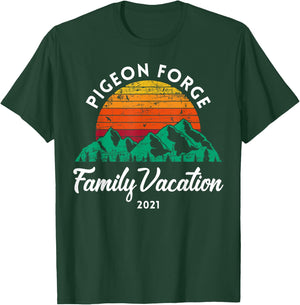 Tennessee Mountains Family Vacation 2021 Pigeon Forge T-Shirt - T-Shirt | Forest