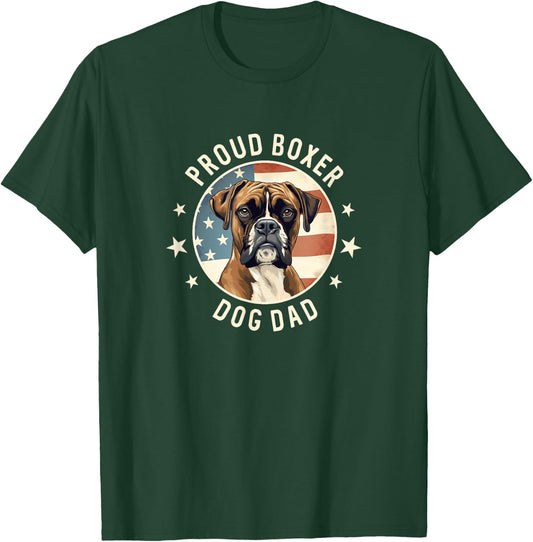 Boxer Dog Gifts , Proud Boxer Dog Dad T-Shirt - T-Shirt | Forest