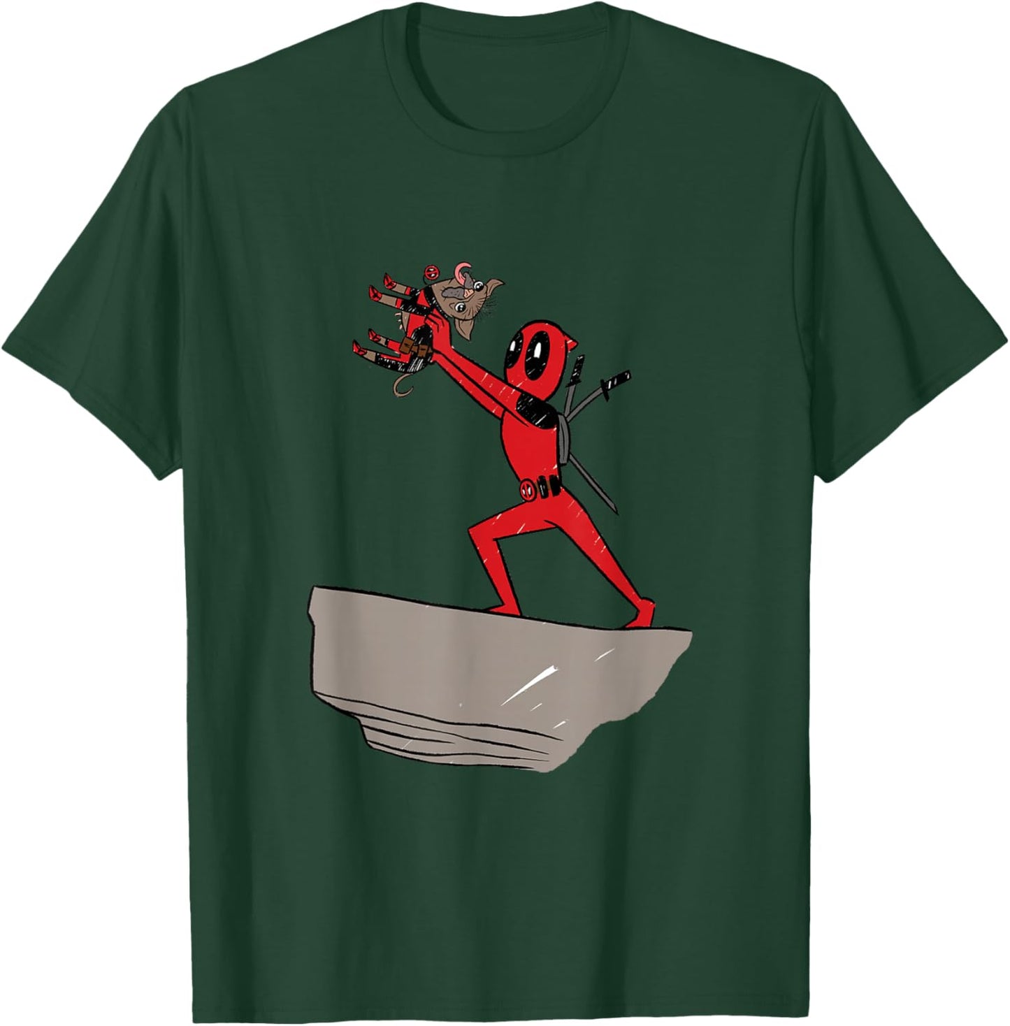 Marvel Deadpool & Wolverine Lion King Pride Rock Dogpool T-Shirt - T-Shirt | Forest