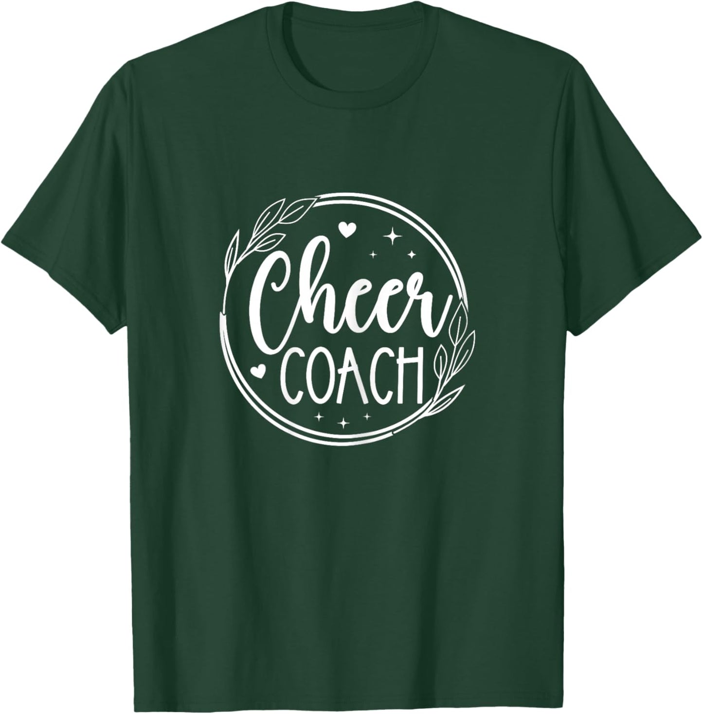 Cheer Coach Funny Design Cute Cheer Coach Cool Coaching T-Shirt - T-Shirt | Forest