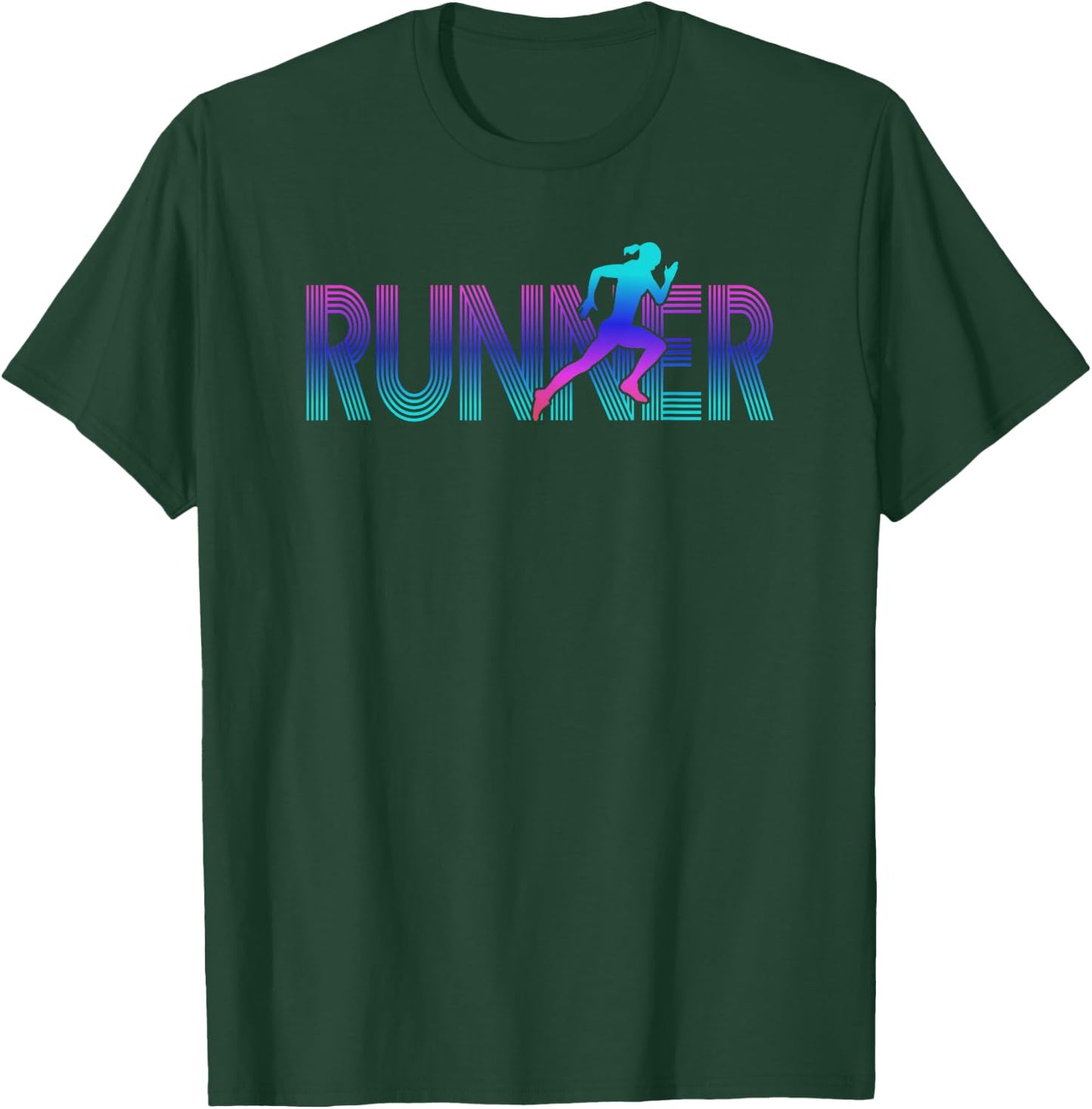 RUNNER Track & Field Cross Country Female Marathon Running T-Shirt - T-Shirt | Forest