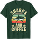 I like Sharks & Coffee Funny vintage Pet theme lover gift T-Shirt - T-Shirt | Forest