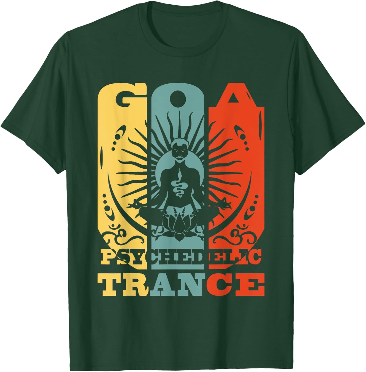 Goa Psychedelic Trance - OM Psytrance Present T-Shirt - T-Shirt | Forest