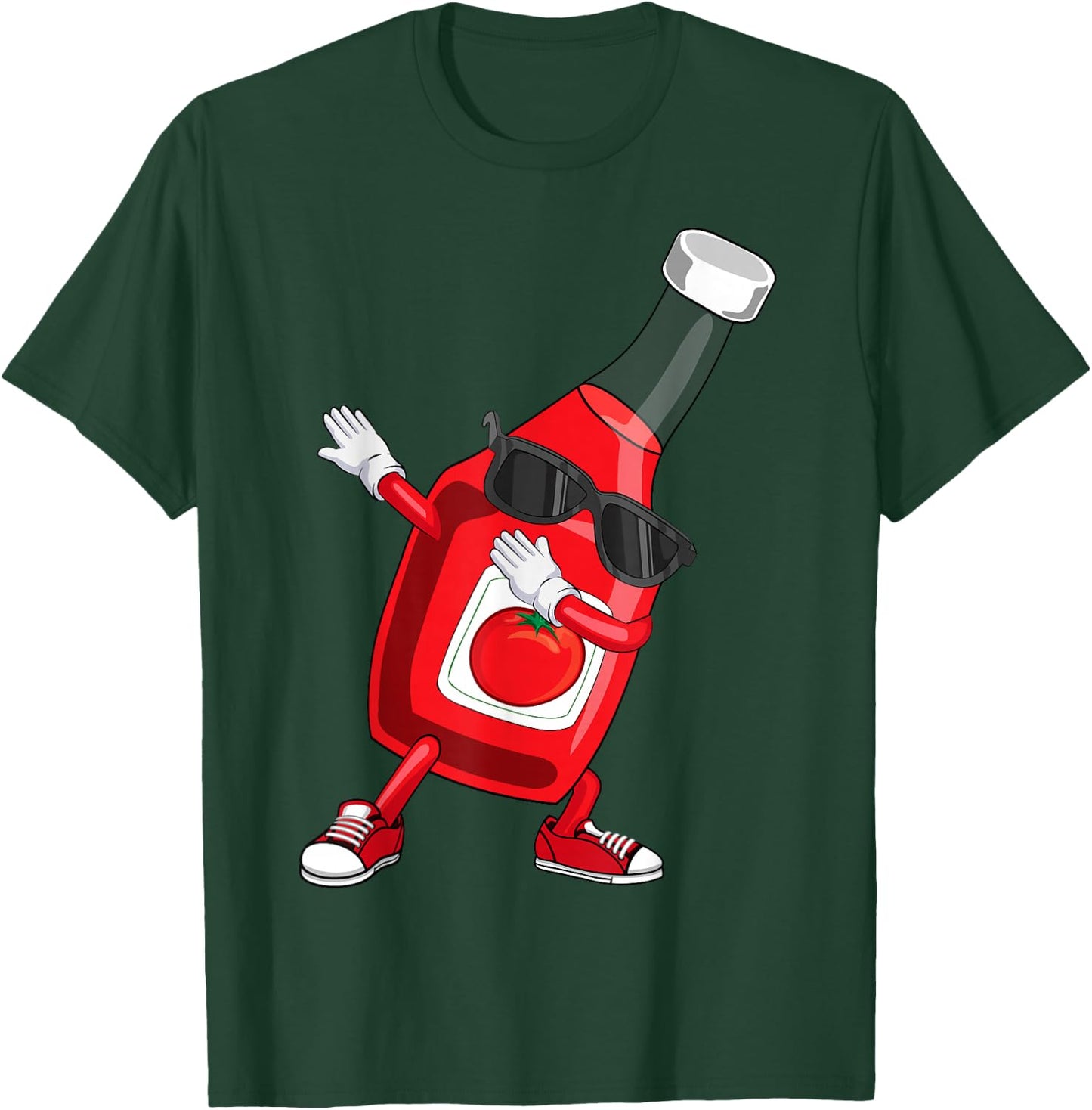 Funny Dabbing Ketchup Lover Gift Kids Boy Cute Condiment T-Shirt - T-Shirt | Forest