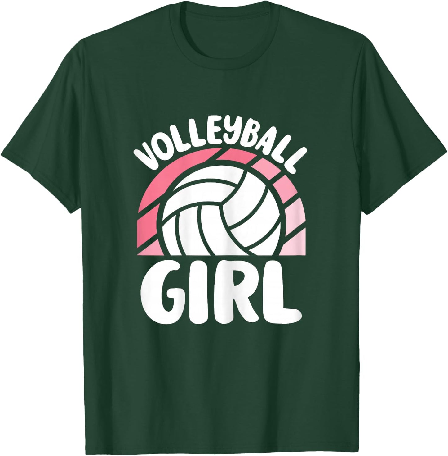 Volleyball Girl Cute Pink Volleyball Lover Women Girls T-Shirt - T-Shirt | Forest