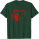 Dog Paw Print with red Heart for Valentine Day and Dog Lover T-Shirt - T-Shirt | Forest