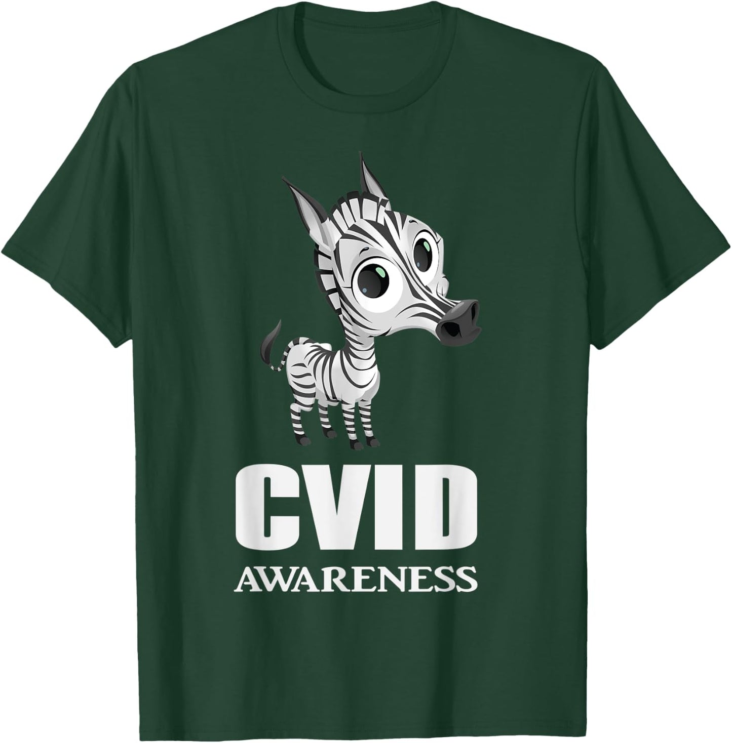 CVID Awareness Ribbon Common Variable Immunodeficiency Zebra T-Shirt - T-Shirt | Forest