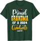 Proud Grandma Of A Class Of 2024 Graduate Senior Grandma T-Shirt - T-Shirt | Forest
