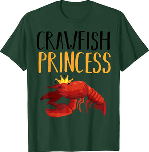Funny Crawfish Gift Cool Crawfish Princess Girls T-Shirt - T-Shirt | Forest