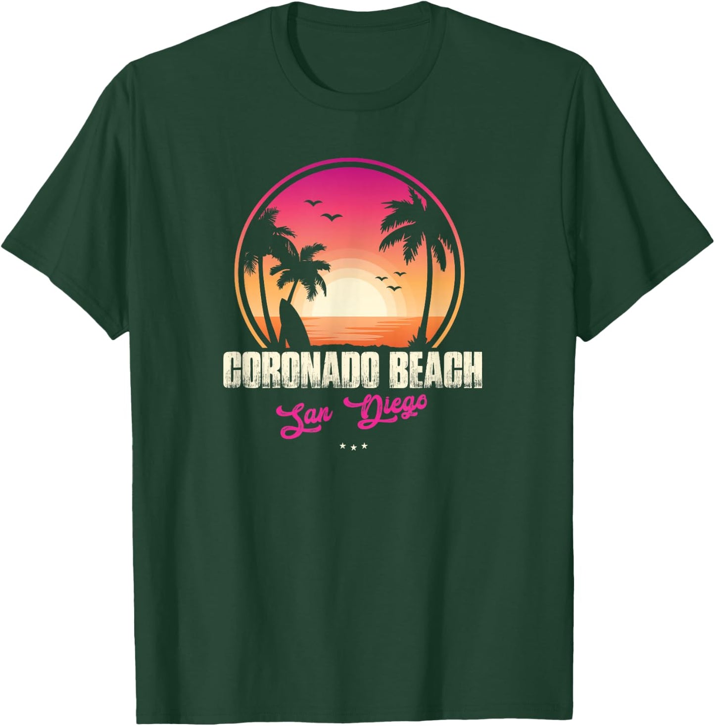 Coronado Beach Souvenir - San Diego Reminder Men Women T-Shirt - T-Shirt | Forest