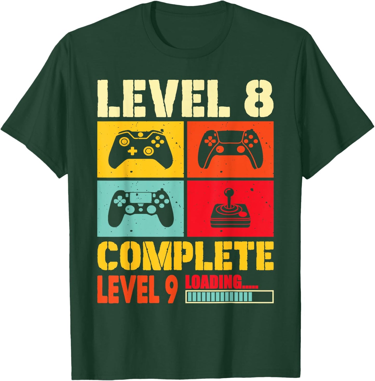Funny Level 8 Complete - Vintage 8 years Wedding Anniversary T-Shirt - T-Shirt | Forest