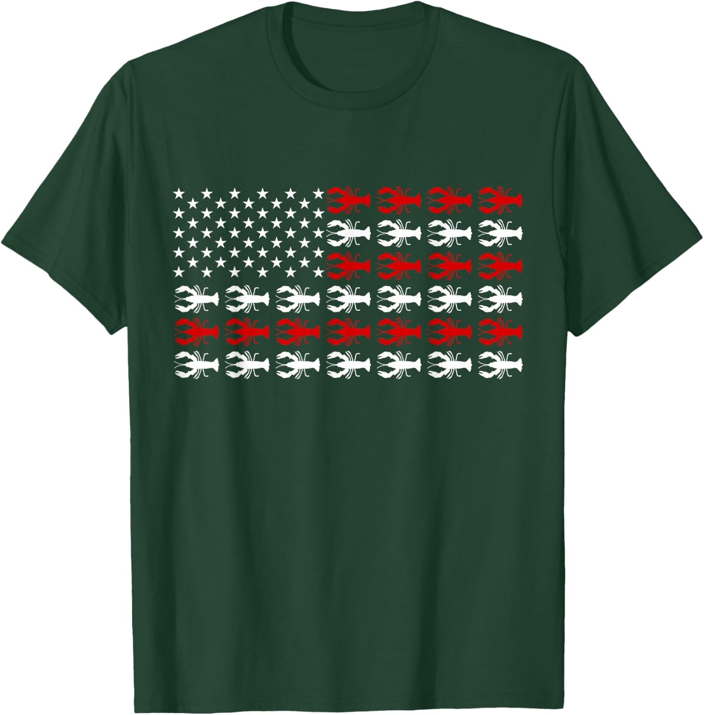Vintage USA Flag Crawfish Season Crawfish Boil Party T-Shirt - T-Shirt | Forest
