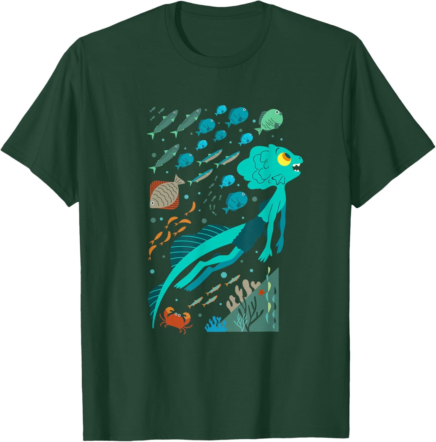 Disney Pixar Luca Swimming with Fishes T-Shirt - T-Shirt | Forest