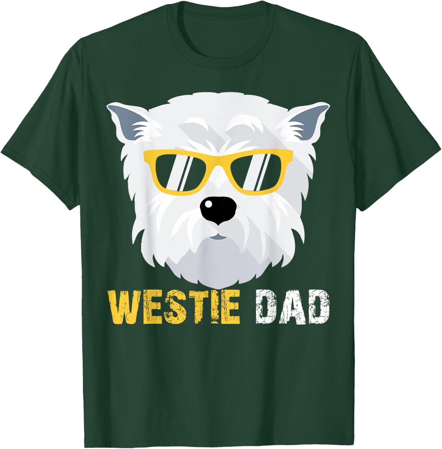 Westie Dad Shirts For Dog Owners Fathers Day Men T-Shirt - T-Shirt | Forest
