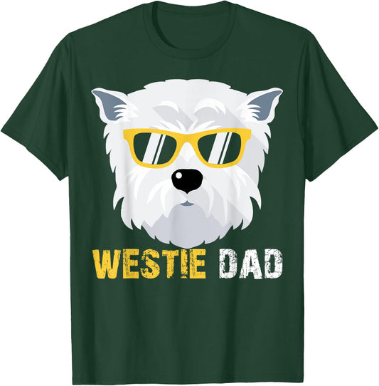 Westie Dad Shirts For Dog Owners Fathers Day Men T-Shirt - T-Shirt | Forest