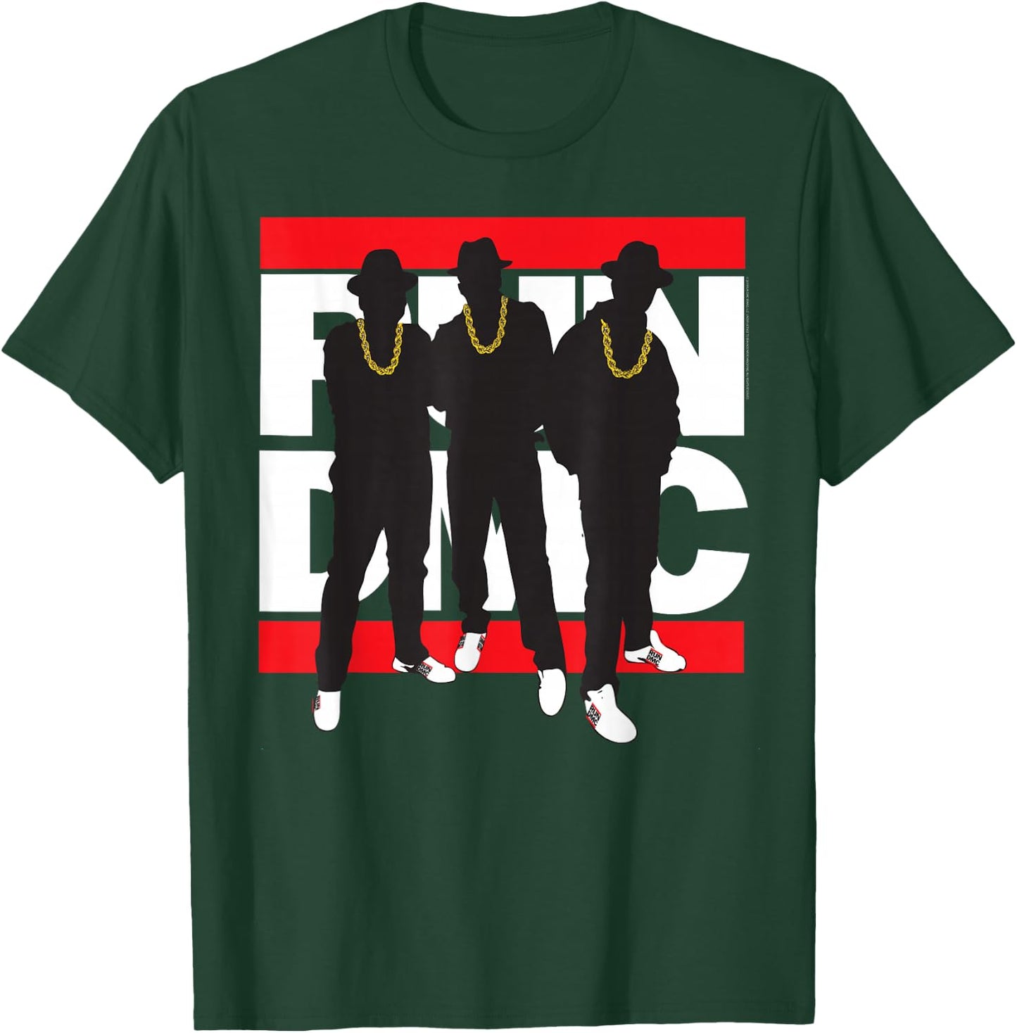 Run DMC Official Silhouette Band Small T-Shirt - T-Shirt | Forest