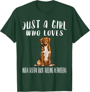Im Just A Girl Who Loves Nova Scotia Duck Tolling Retrievers T-Shirt - T-Shirt | Forest