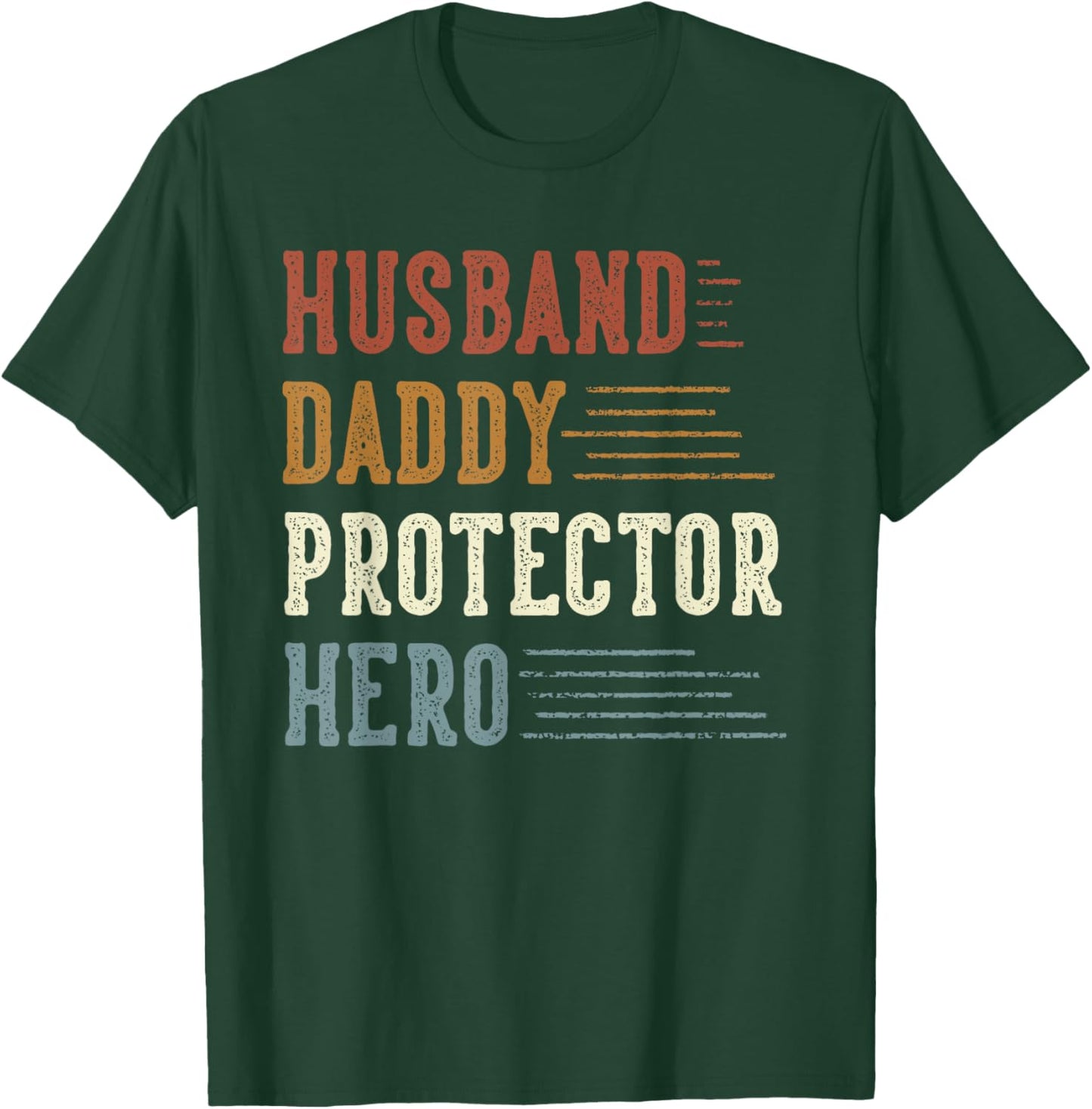Husband Daddy Protector Hero Gifts for Dad Father's Day T-Shirt - T-Shirt | Forest