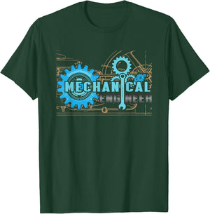 Mechanical Engineer Gears Wrench Technical Design T-Shirt - T-Shirt | Forest