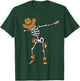 Dabbing Skeleton Cowboy Hat Halloween Jolly Roger For Boys T-Shirt - T-Shirt | Forest