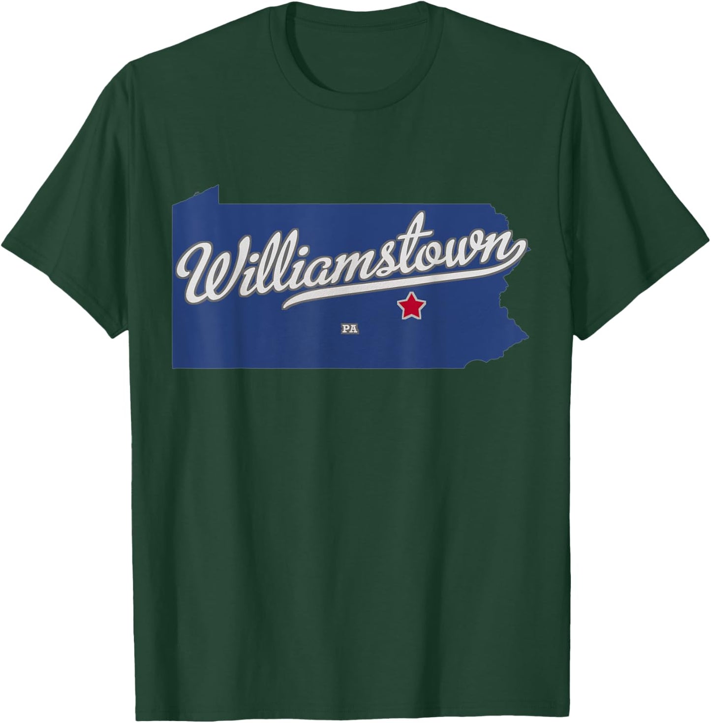 Williamstown Pennsylvania PA Map T-Shirt - T-Shirt | Forest