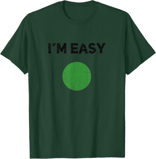 I'm Easy Green Skiing Circle Snowboard Vintage T-Shirt - T-Shirt | Forest