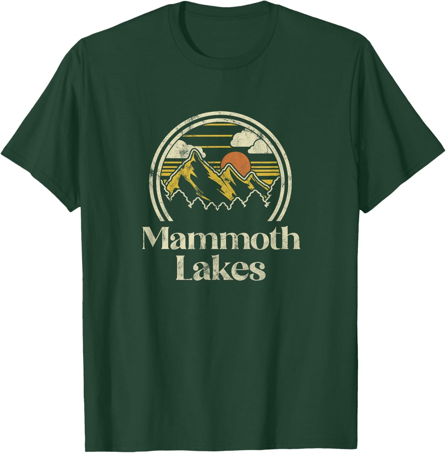 Vintage Mammoth Lakes Mountains California Hiking Camp Retro T-Shirt - T-Shirt | Forest
