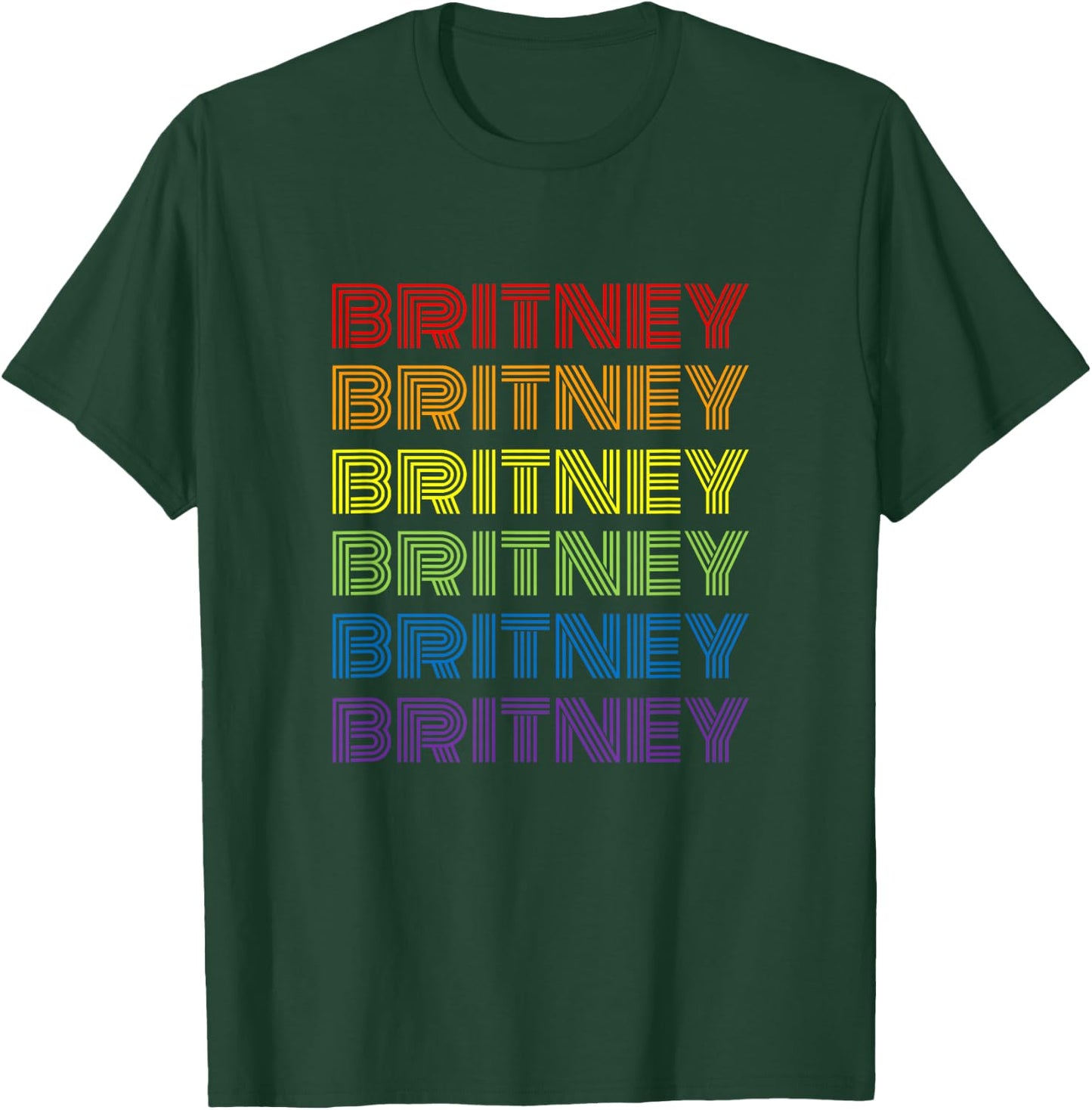 Retro Style Britney Rainbow T-Shirt - T-Shirt | Forest