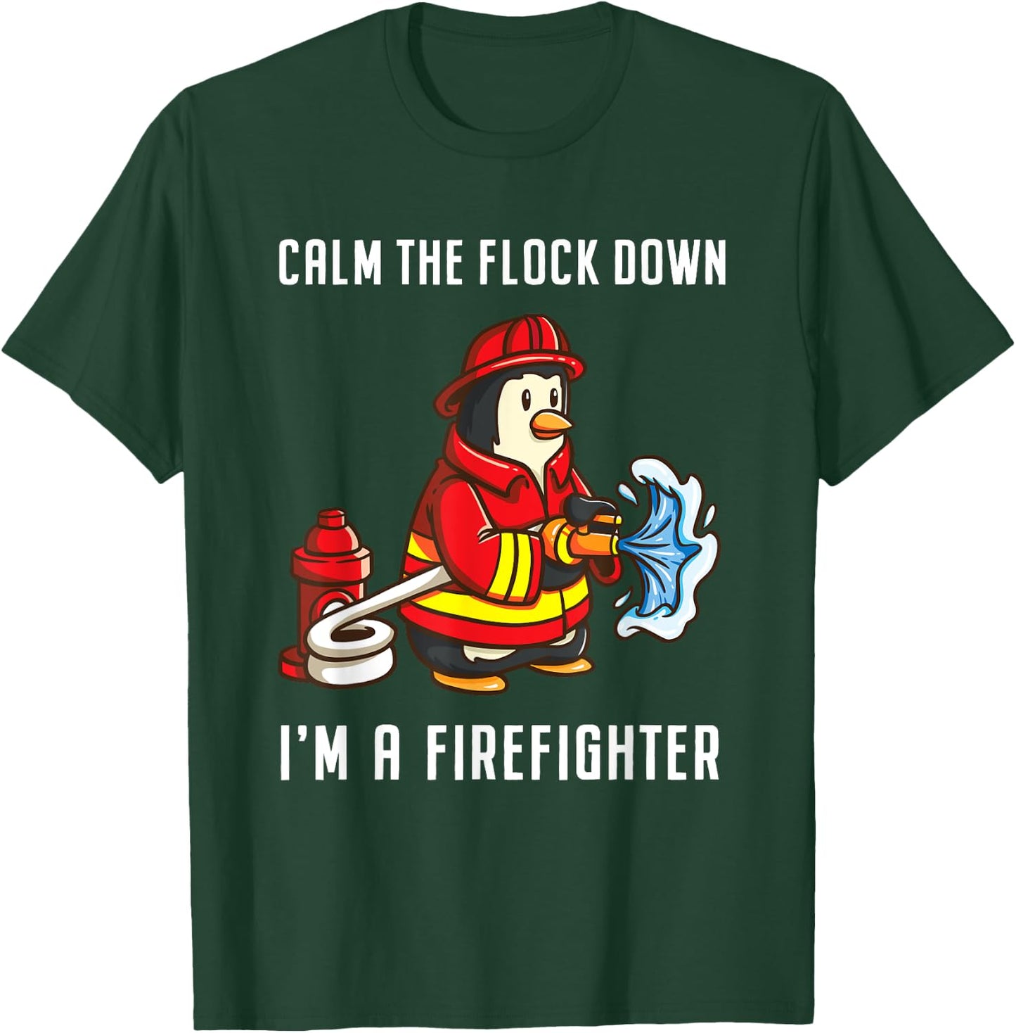 Fireman Penguin Gifts for Fireman Boys T-Shirt - T-Shirt | Forest