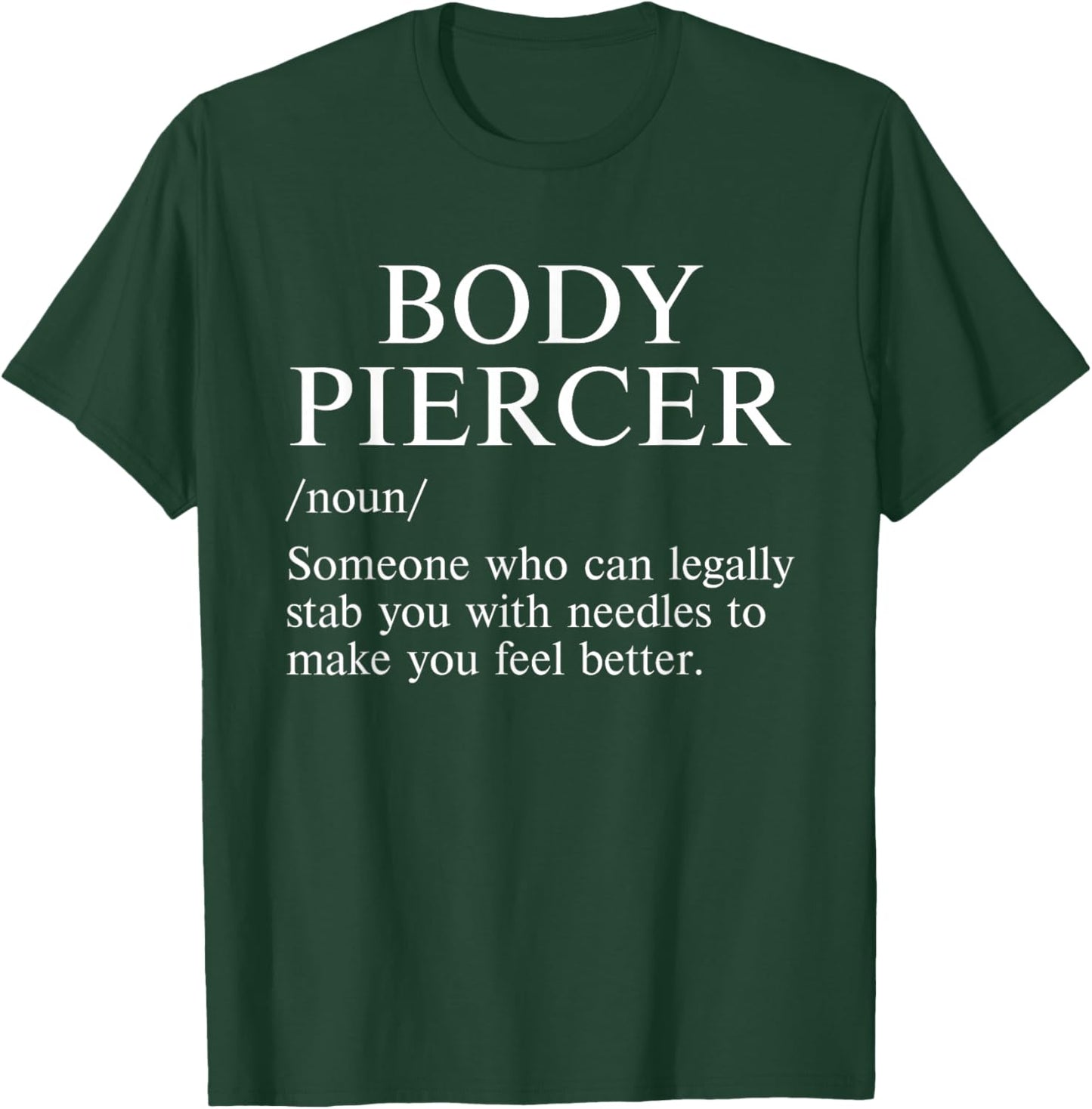 Body piercer , Small, Black T-Shirt - T-Shirt | Forest