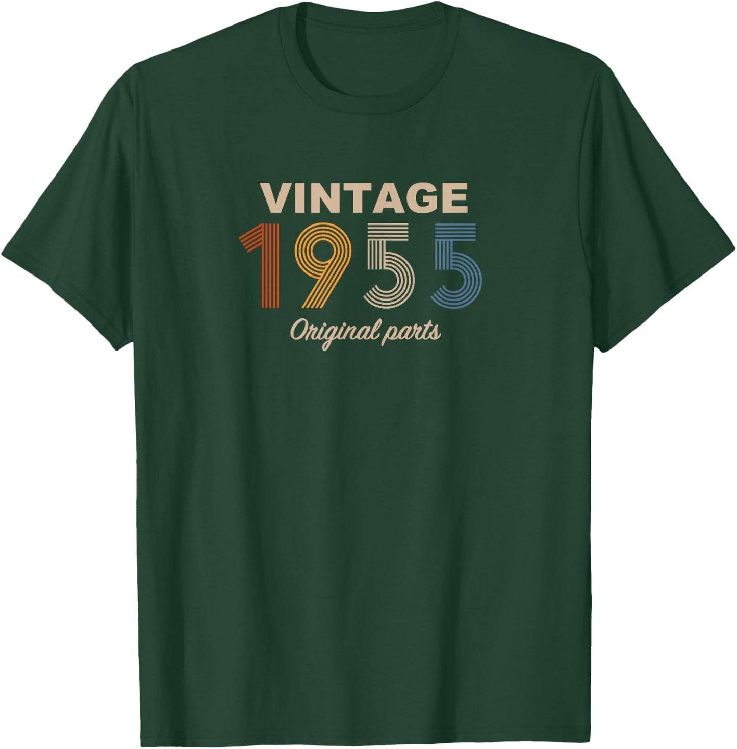 Retro 70 Years Vintage 1955 Original Parts 70th Birthday T-Shirt - T-Shirt | Forest
