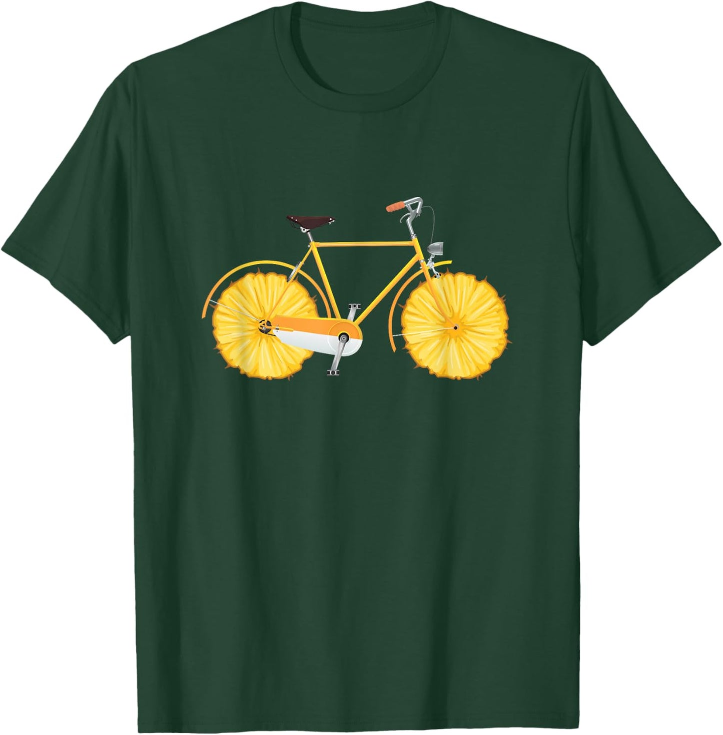 Bicycle Bike Cycling Pineapple Bike Cycling Biker Gift T-Shirt - T-Shirt | Forest