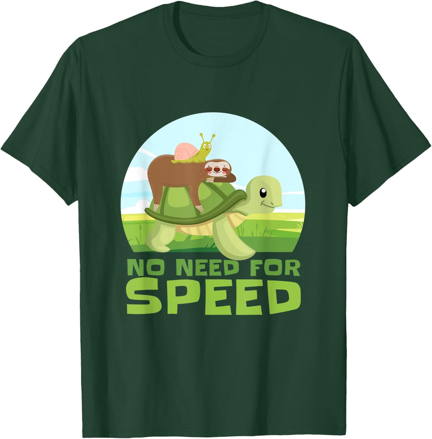 Funny Slow Moving Sloth Turtle Snail T-Shirt - T-Shirt | Forest