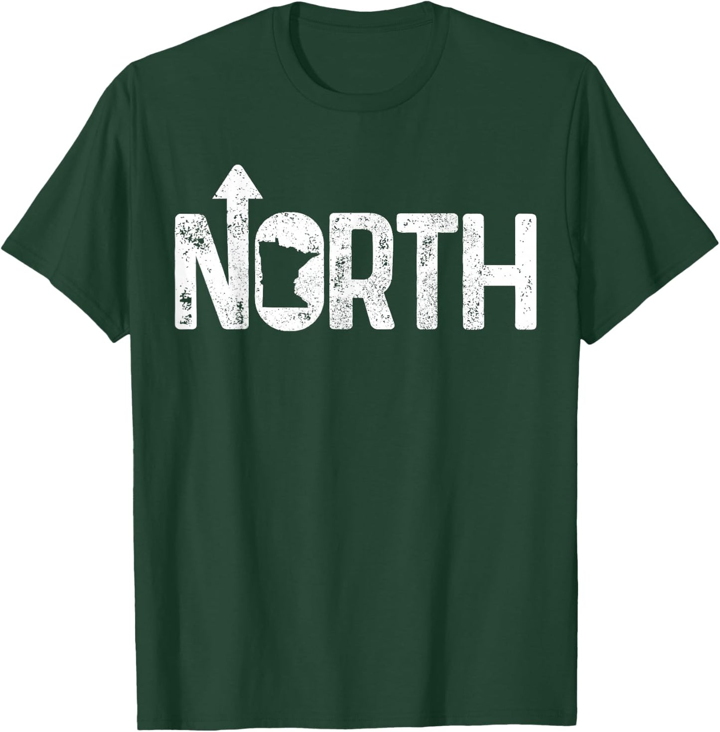 Minnesota Up North State Map Pride Gift T-Shirt - T-Shirt | Forest