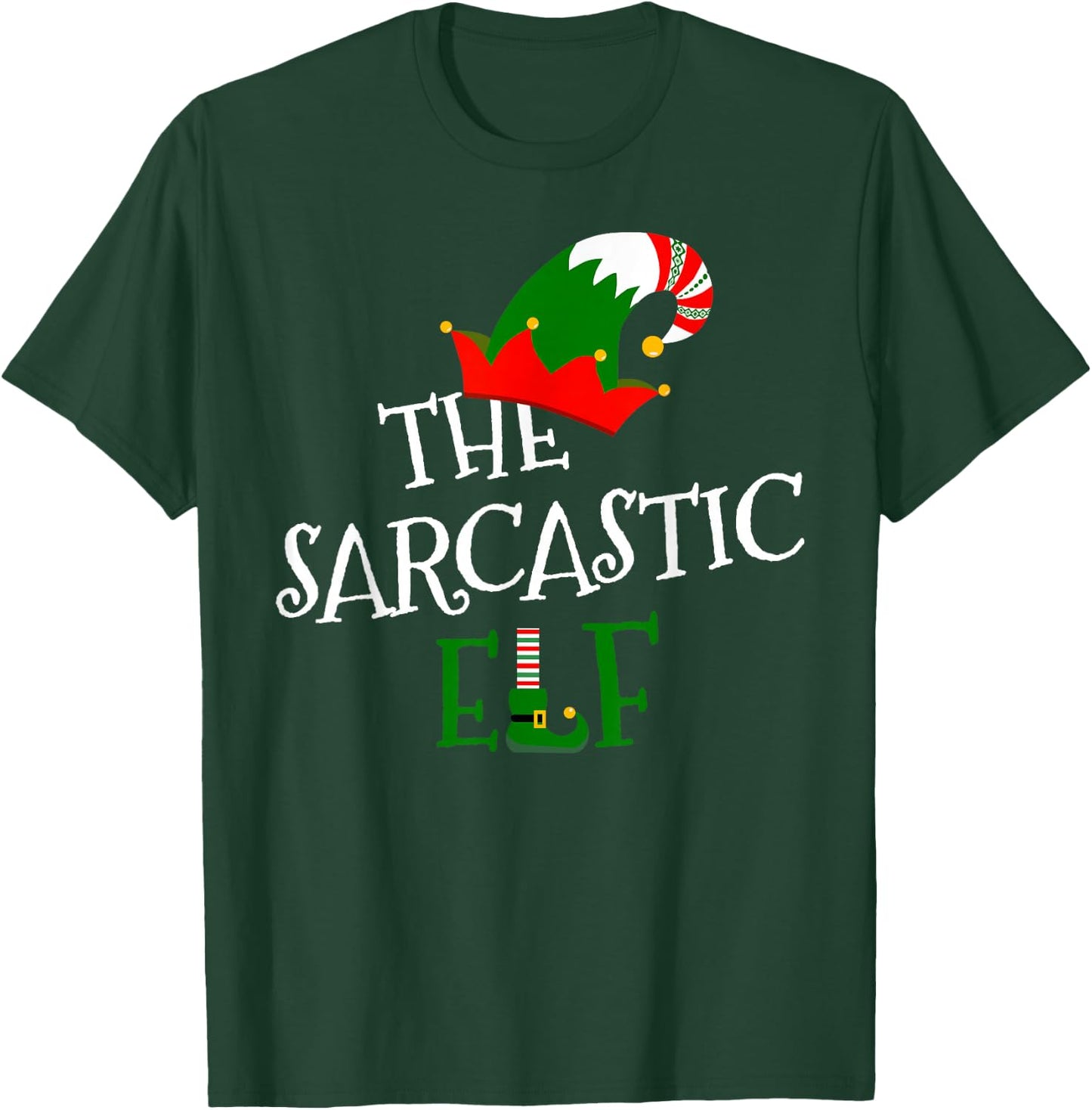 The Sarcastic Elf Family Matching Group Gift Christmas Xmas T-Shirt - T-Shirt | Forest