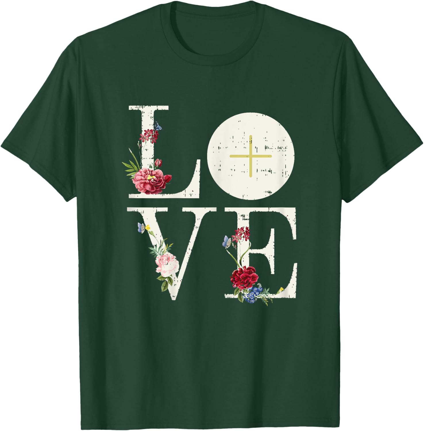 Love Eucharist First Holy Communion Christian Catholic Gift T-Shirt - T-Shirt | Forest