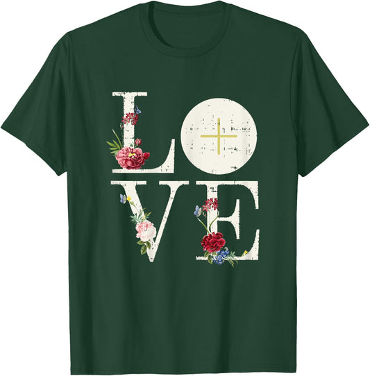 Love Eucharist First Holy Communion Christian Catholic Gift T-Shirt - T-Shirt | Forest