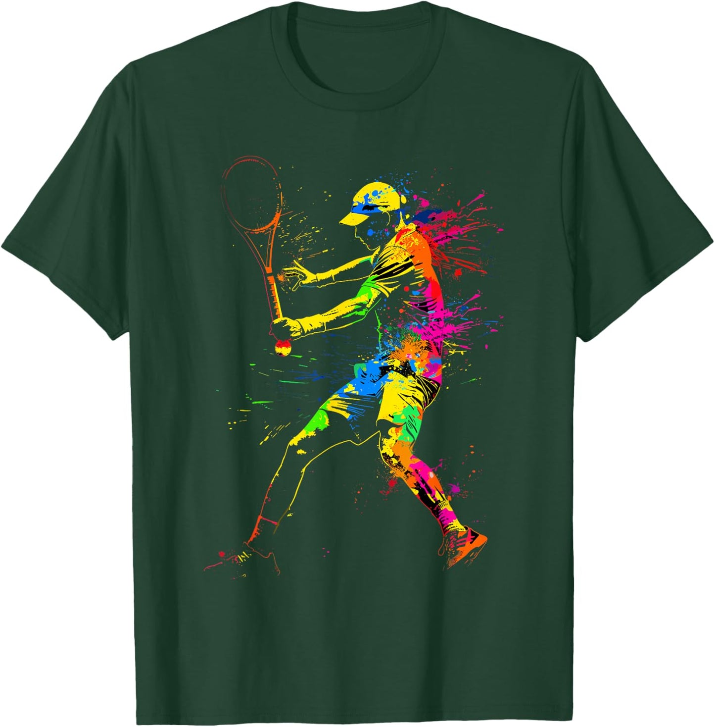 Tennis Player Kids Youth Men Boys T-Shirt - T-Shirt | Forest
