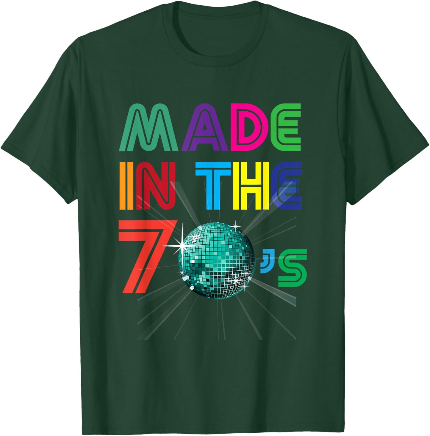 Vintage Retro Made In The 70s Gift +- 40 Yrs Years Old T-Shirt - T-Shirt | Forest