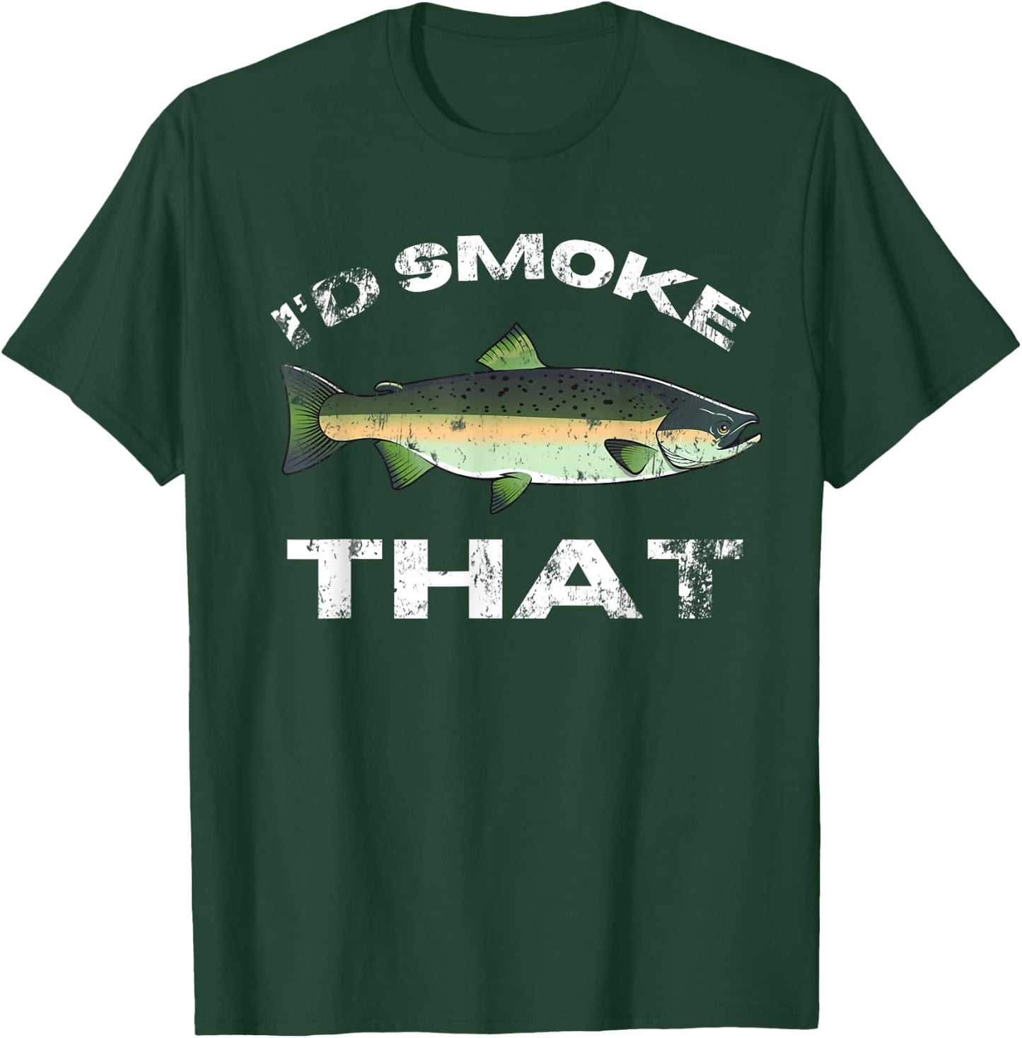 Funny Smoked Salmon Grilling Fishing Vintage Men's T-Shirt - T-Shirt | Forest