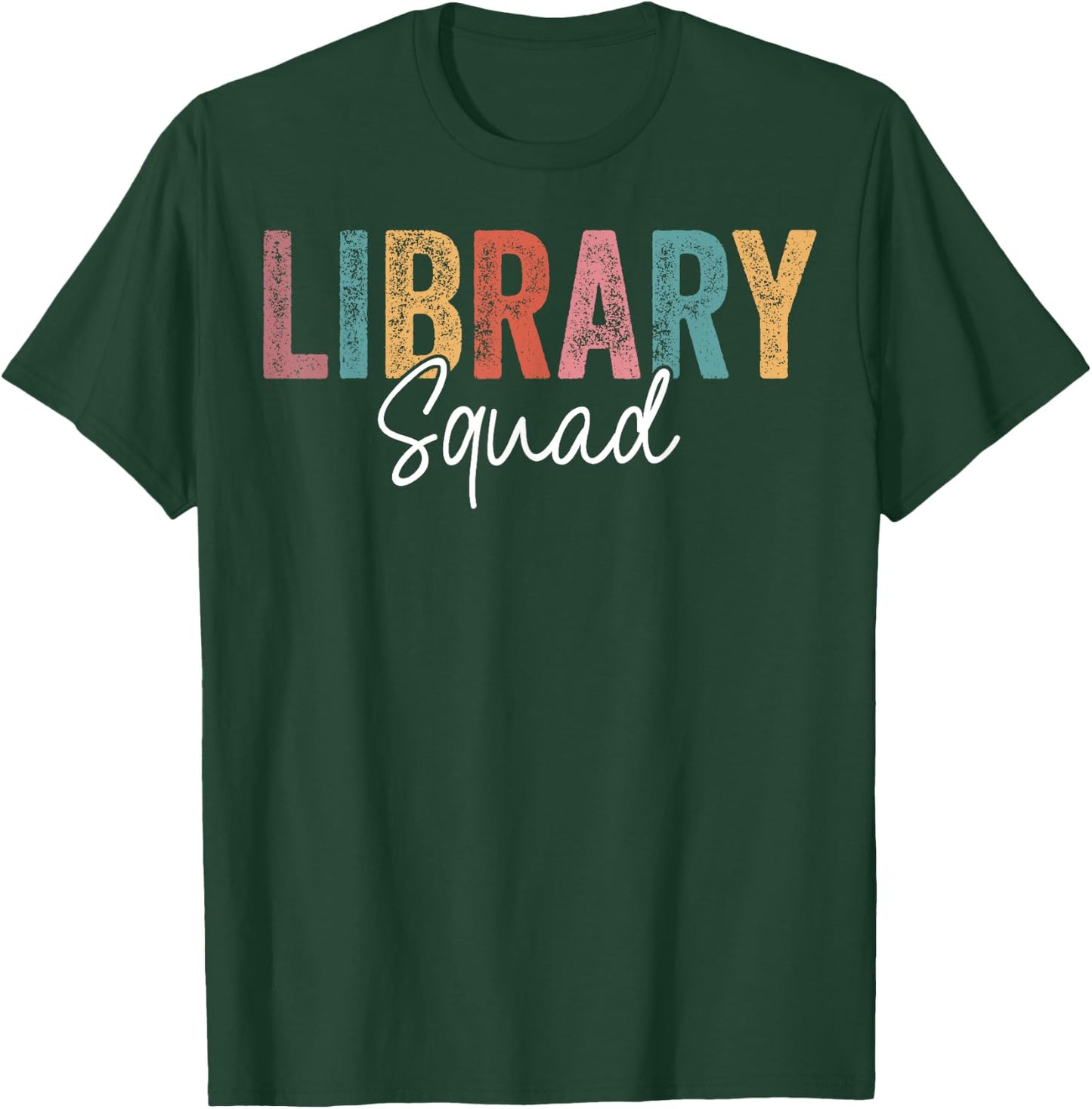 Library Squad Team Librarian Teacher Book Lover Women Kids T-Shirt - T-Shirt | Forest