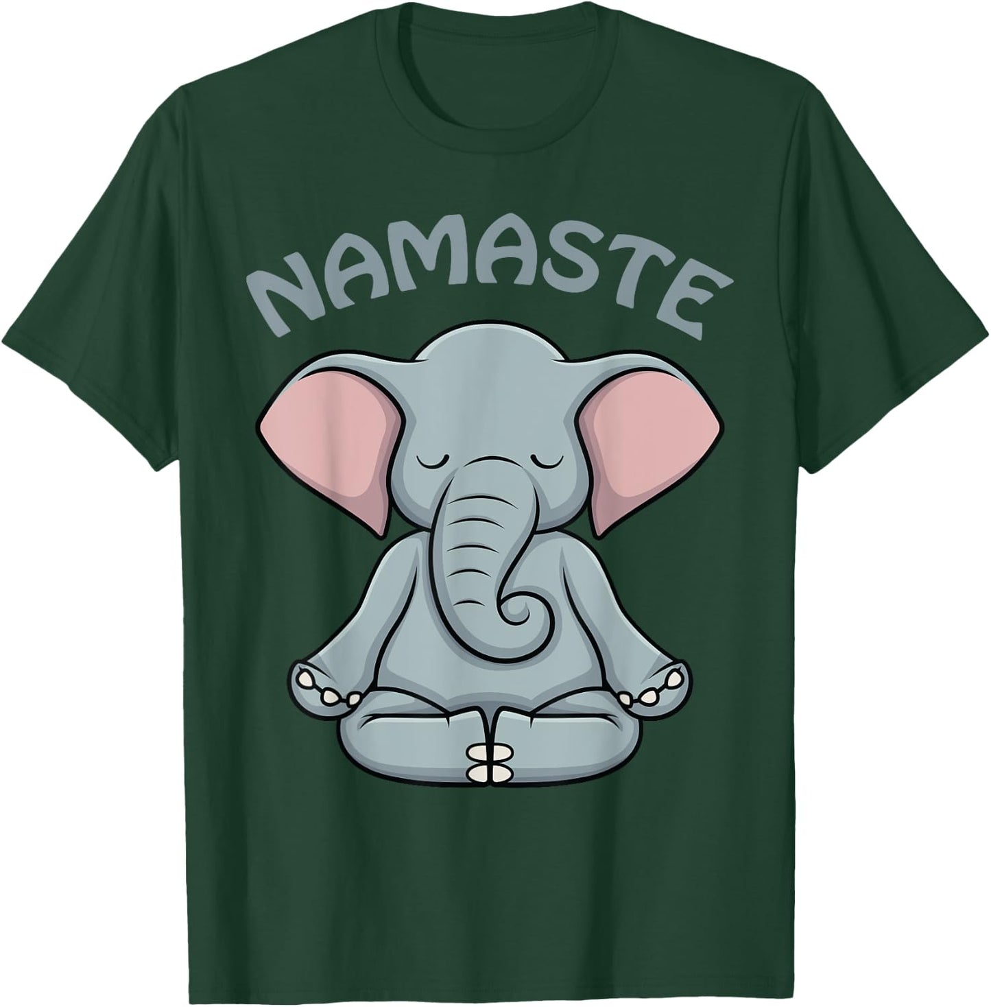 Elephant Yoga Shirt Funny Elephant Lovers Namaste Hatha Yoga T-Shirt - T-Shirt | Forest