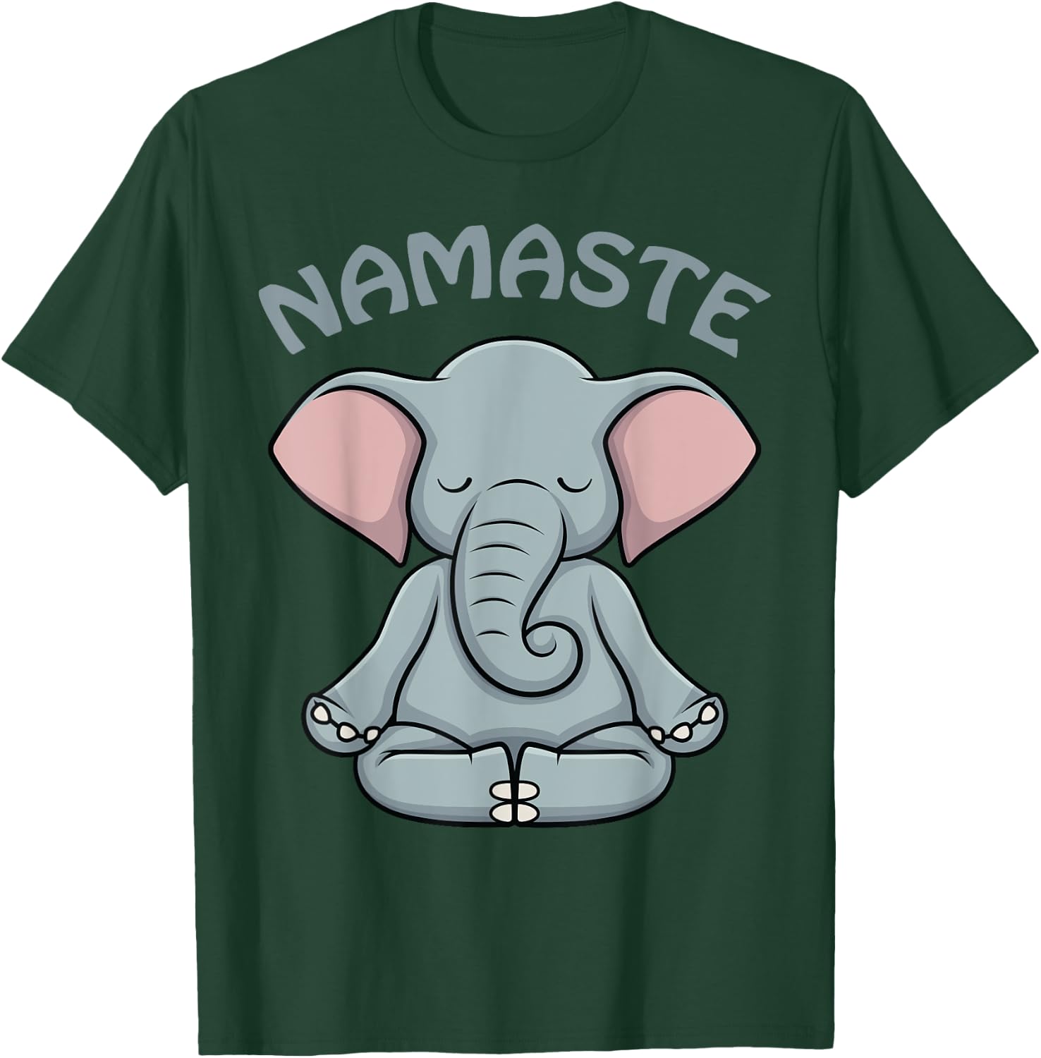 Elephant Yoga Shirt Funny Elephant Lovers Namaste Hatha Yoga T-Shirt - T-Shirt | Forest