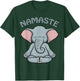 Elephant Yoga Shirt Funny Elephant Lovers Namaste Hatha Yoga T-Shirt - T-Shirt | Forest
