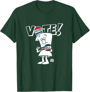 Schoolhouse Rock Vote with Bill Election Day Retro Cartoon T-Shirt - T-Shirt | Forest