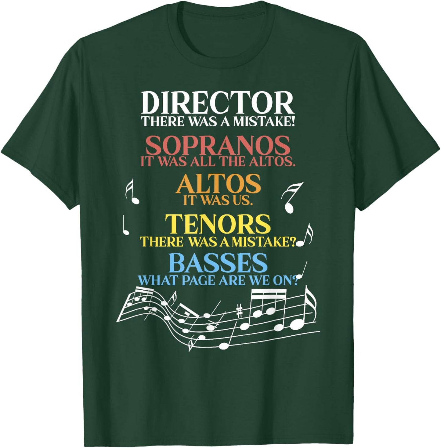 Choir Joke design | Funny Music Singing gift | Men Women Kid T-Shirt - T-Shirt | Forest