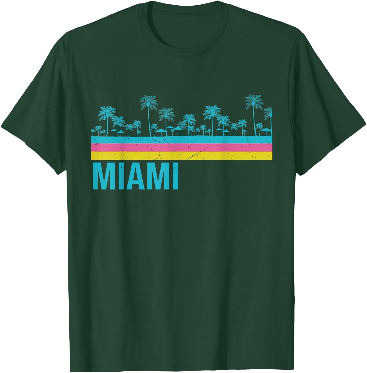 Miami Retro Vintage T-Shirt - T-Shirt | Forest